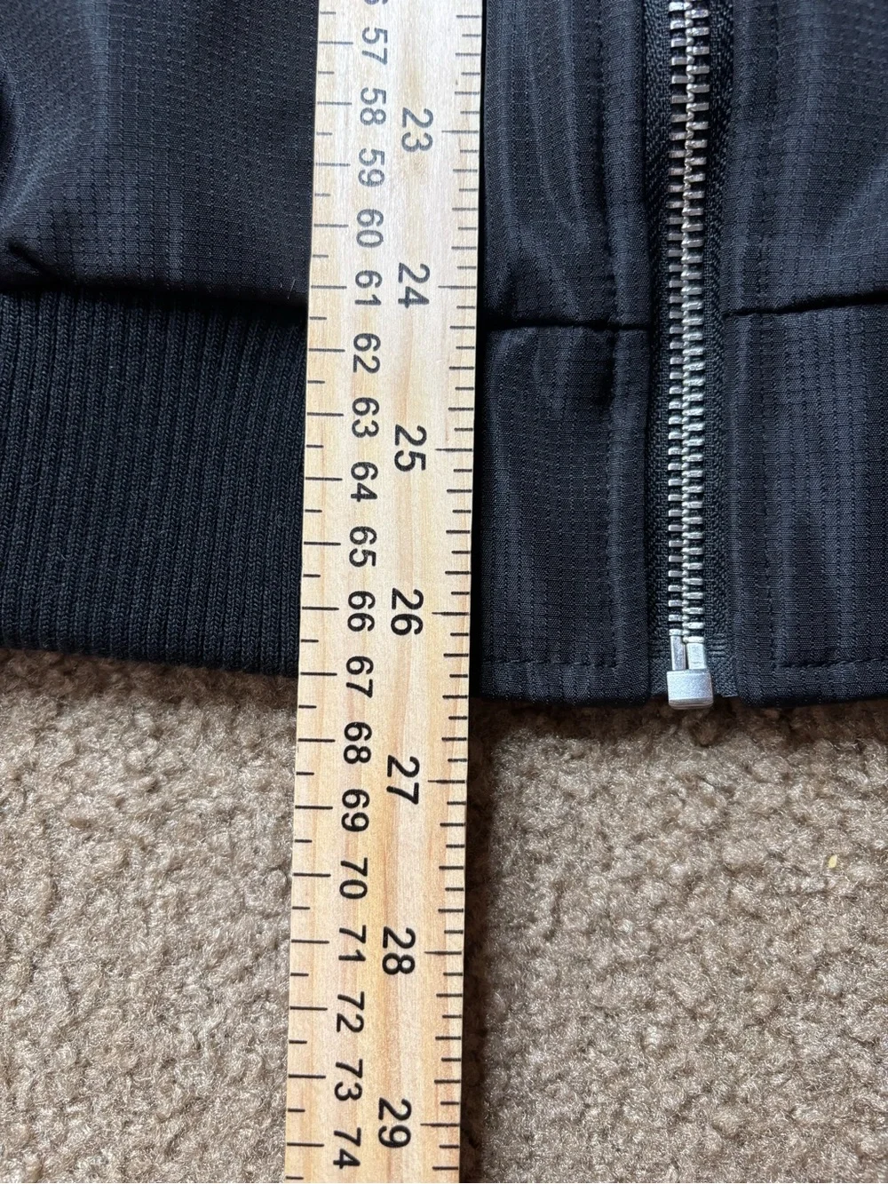 GUESS Men's Black Bomber Jacket with Silver Zippers